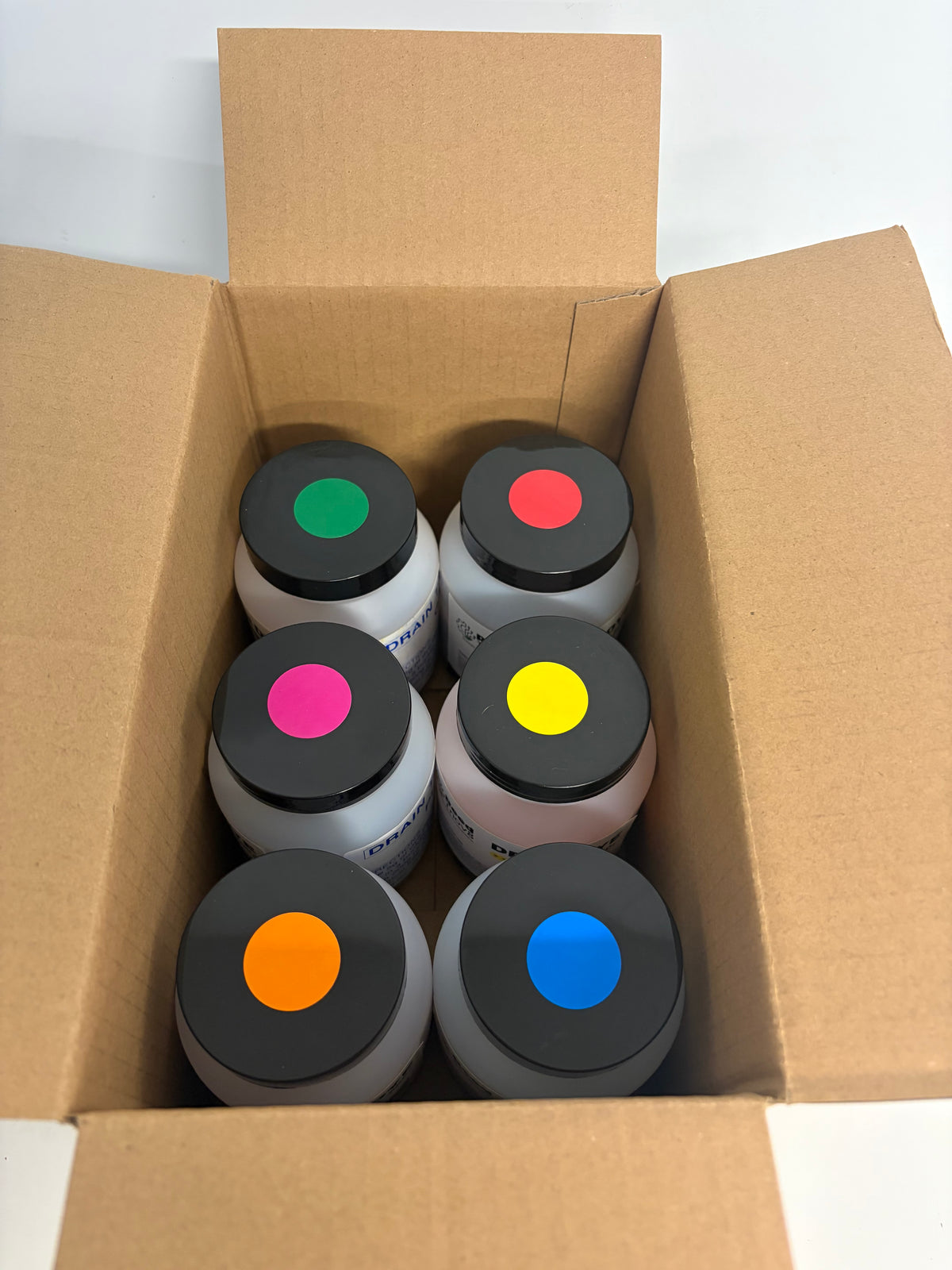 Six-colour pack: six 200g tubs