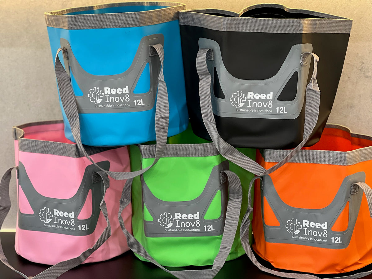 Reed Inov8 folding water buckets in all five colours