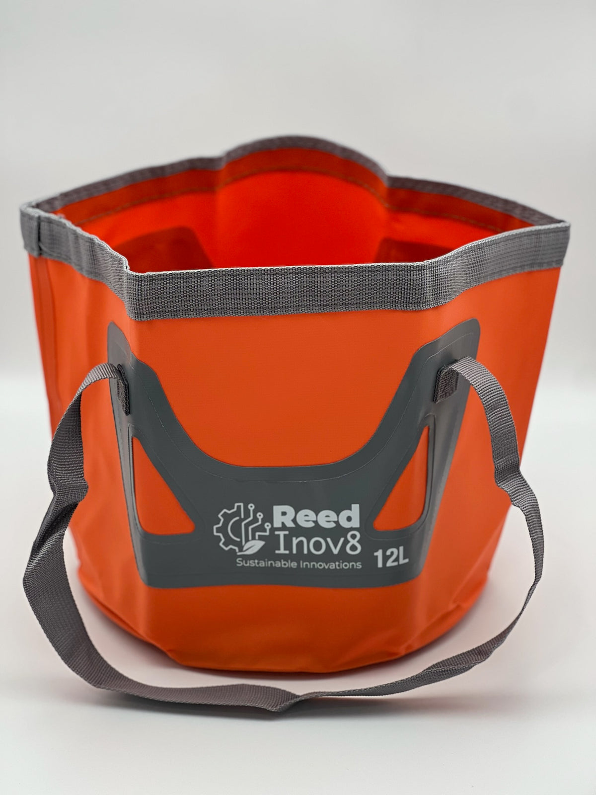 Orange Reed Inov8 folding water bucket, 12L shown