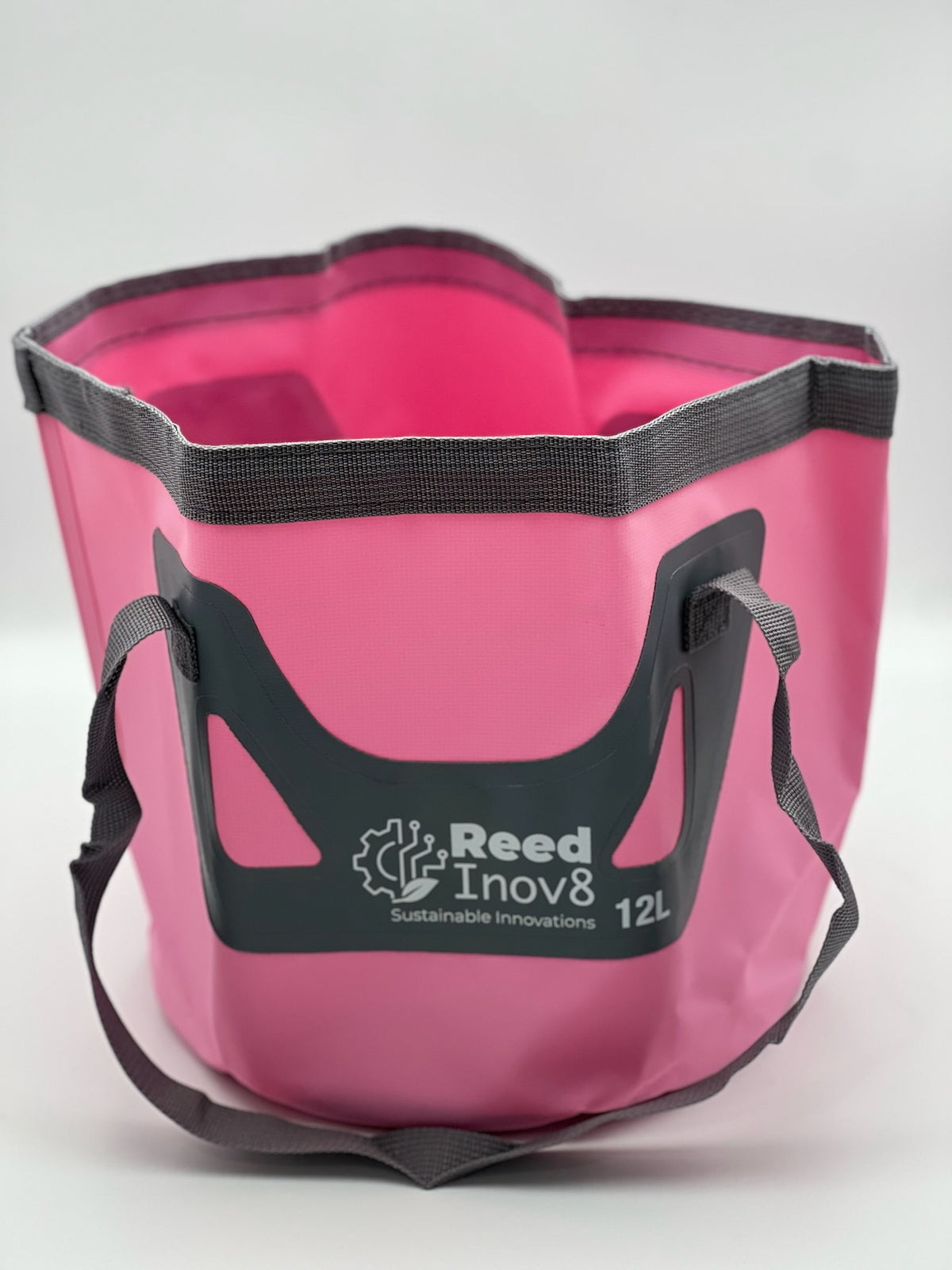 Pink Reed Inov8 folding water bucket, 12L shown
